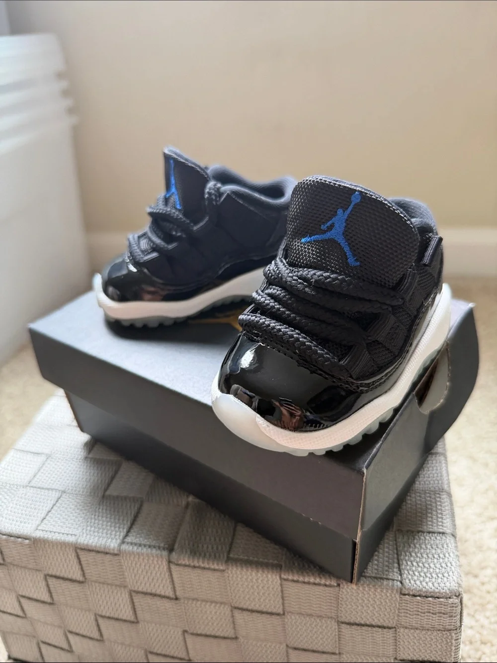 Jordan Kids' Black and White Sneakers